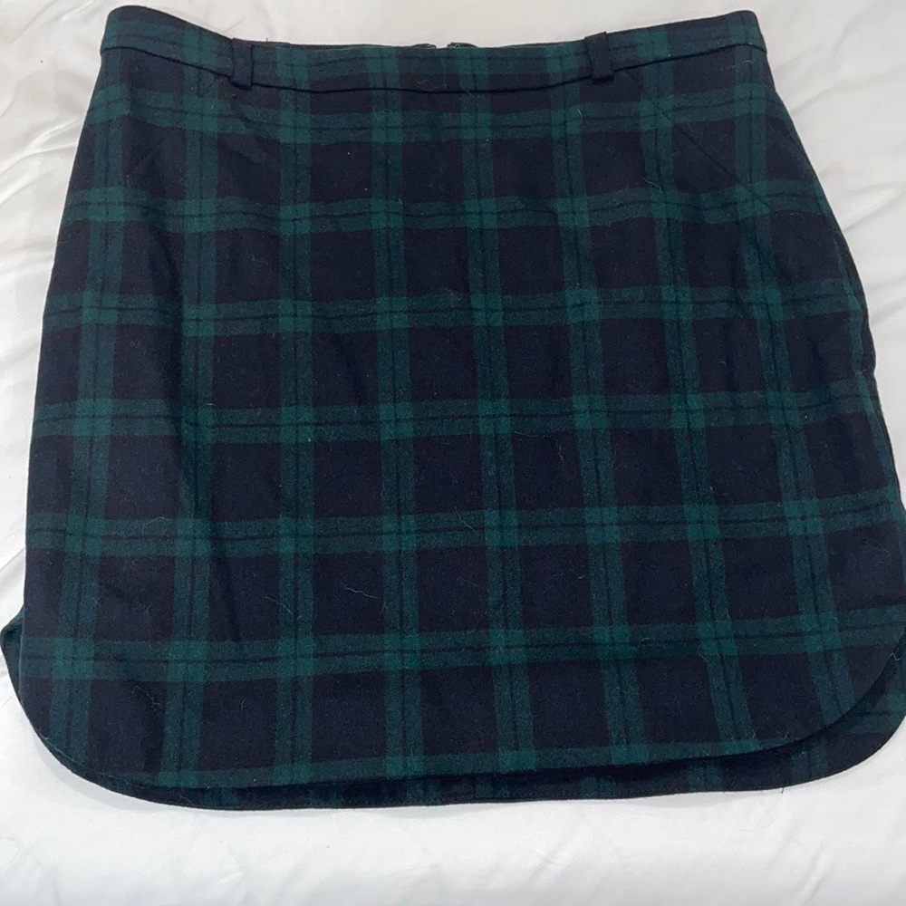 Madewell Plaid Thin Twill Shirt Tail Skirt